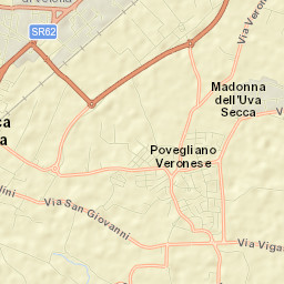 Povegliano Veronese Street Map