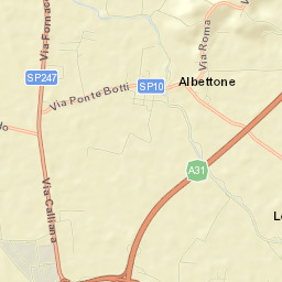 Albettone Street Map