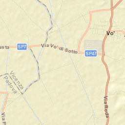 Vò Street Map