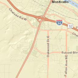 Monticello Street Map