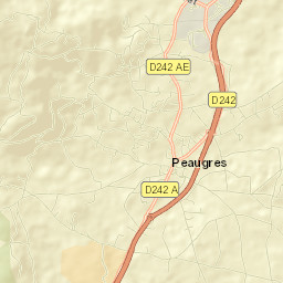Peaugres Street Map