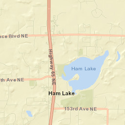 Ham Lake Street Map