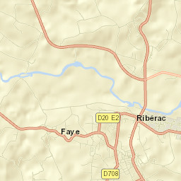 Ribérac Street Map