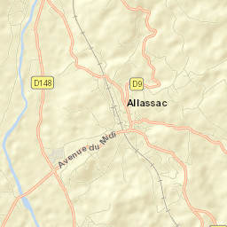 Allassac Street Map