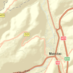 Massiac Street Map