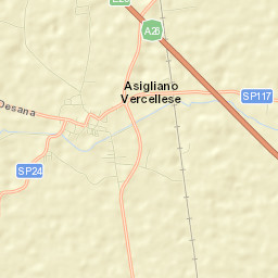Asigliano Vercellese Street Map
