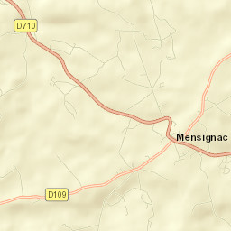 Mensignac Street Map