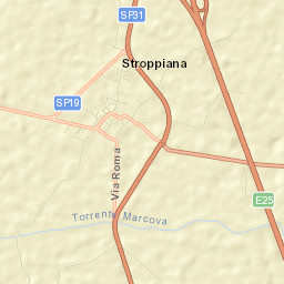 Stroppiana Street Map