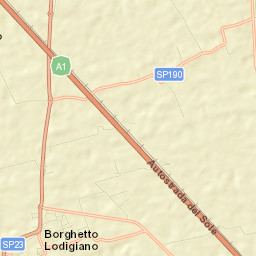 Borghetto Lodigiano Street Map