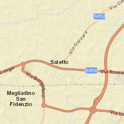 Megliadino San Fidenzio Street Map