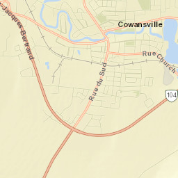 Cowansville Street Map