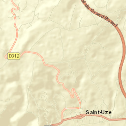 Saint-Uze Street Map
