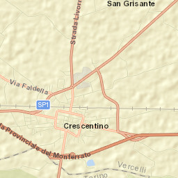 Crescentino Street Map