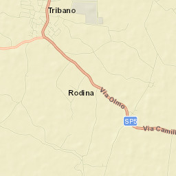 Tribano Street Map