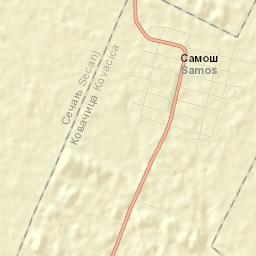 Samoš Street Map
