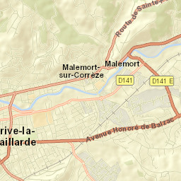 Malemort-sur-Corrèze Street Map