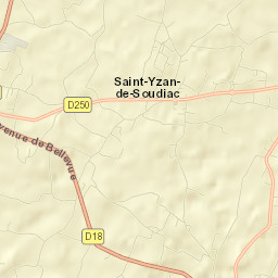 Saint-Yzan-de-Soudiac Street Map
