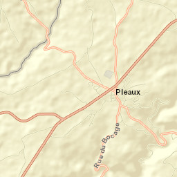 Pleaux Street Map