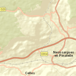 Neussargues Street Map