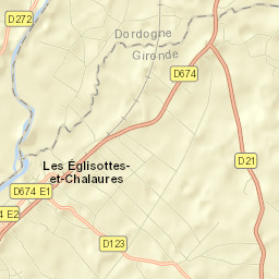Les Églisottes-et-Chalaures Street Map