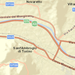 Sant'Ambrogio di Torino Street Map
