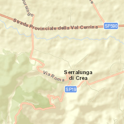 Serralunga di Crea Street Map