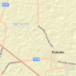 Ticineto Street Map