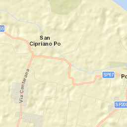 San Cipriano Po Street Map