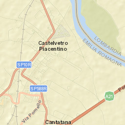 Castelvetro Piacentino Street Map