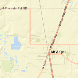 Mount Angel Street Map