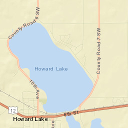 Howard Lake Street Map