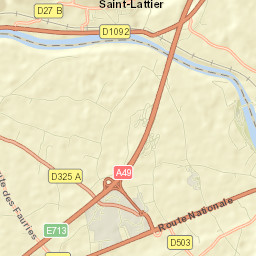 Saint-Lattier Street Map