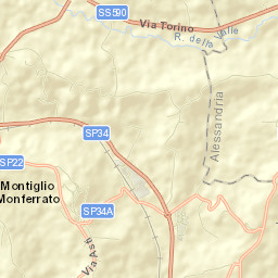 Montiglio Street Map