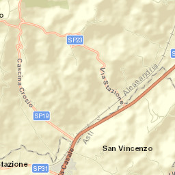 Ponzano Monferrato Street Map