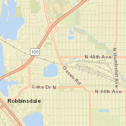 1353-1399 54th Ave N Brooklyn Center MN Street Map