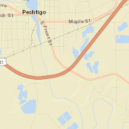Peshtigo Street Map