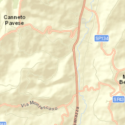 Canneto Pavese Street Map