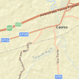 Caorso Street Map