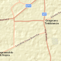 Gragnano Trebbiense Street Map