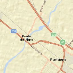 Pontenure Street Map