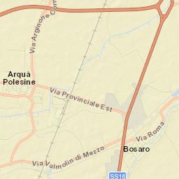 Arquà Polesine Street Map