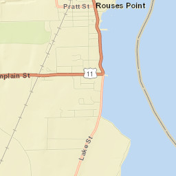 Rouses Point Street Map