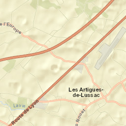 Les Artigues-de-Lussac Street Map