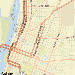 Salem, Oregon Street Map