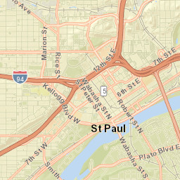 St. Paul, Minnesota Street Map