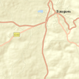 Saugues Street Map