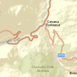 Cesana Torinese Street Map