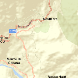 Sauze di Cesana Street Map