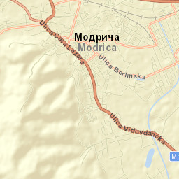 Modriča Street Map