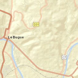 Le Bugue Street Map
